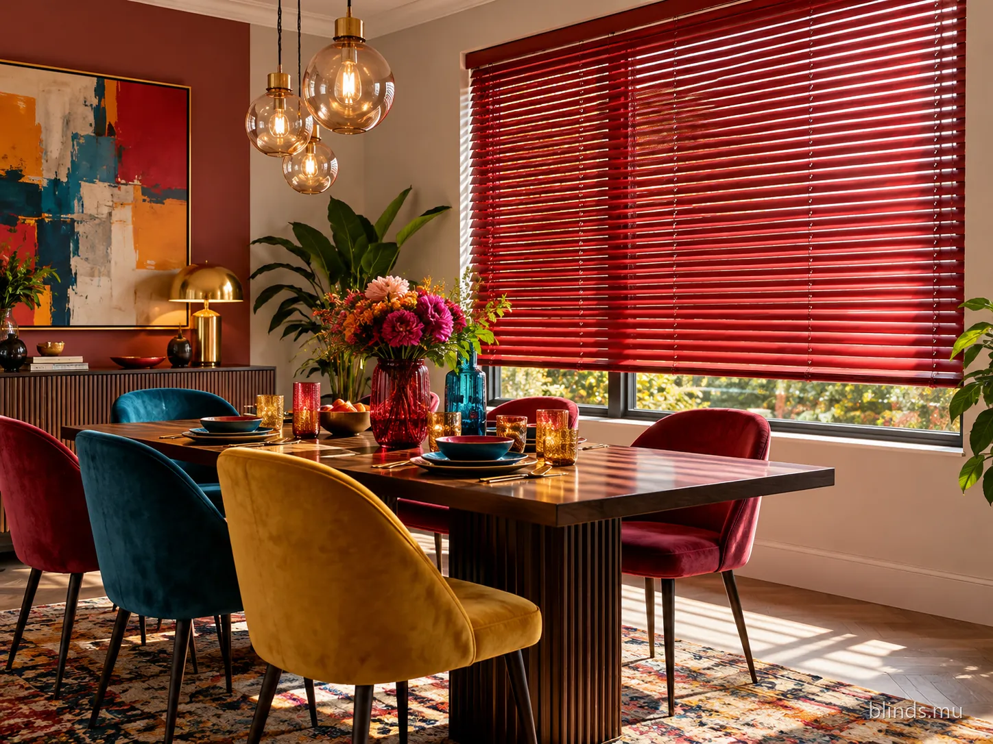 Dining room, red