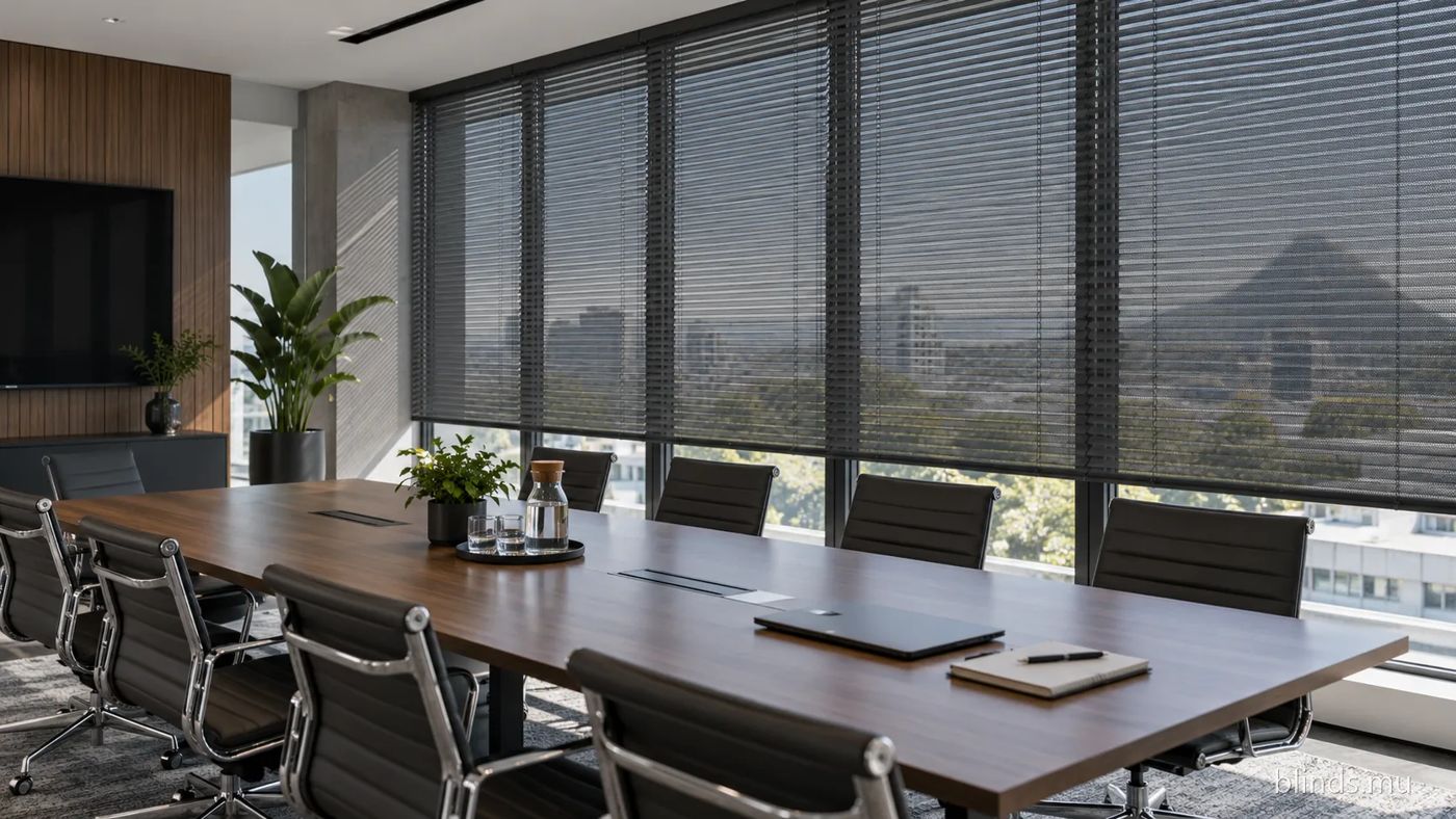 Boardroom with aluminium blinds